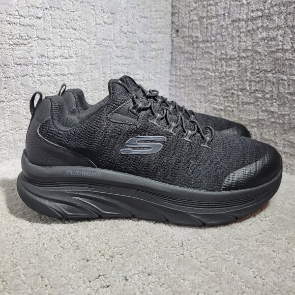 Skechers D’Lux Walker Relaxed Fit Men's Size 9.5 US Black Walking Shoes 232045 - Picture 5 of 11